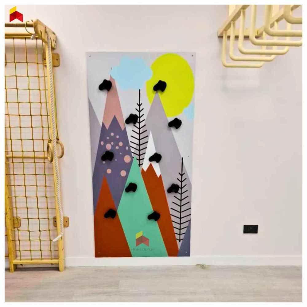 Home Decor - Mountain Themed Colorful Background Climbing Wall