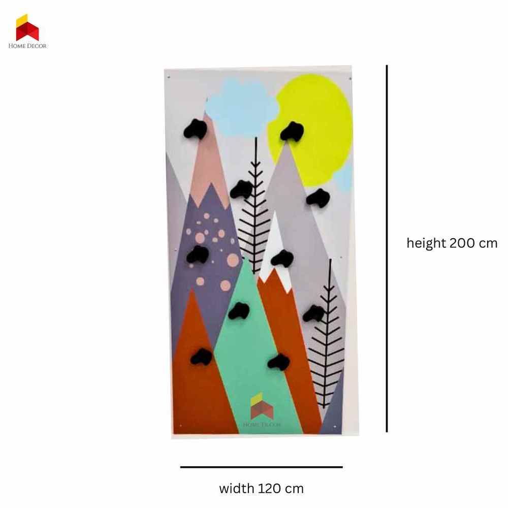 Home Decor - Mountain Themed Colorful Background Climbing Wall