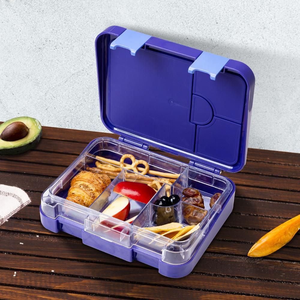 Eazy kids - 6 And 4 Convertible Bento Box With Sandwich Cutter - Blue