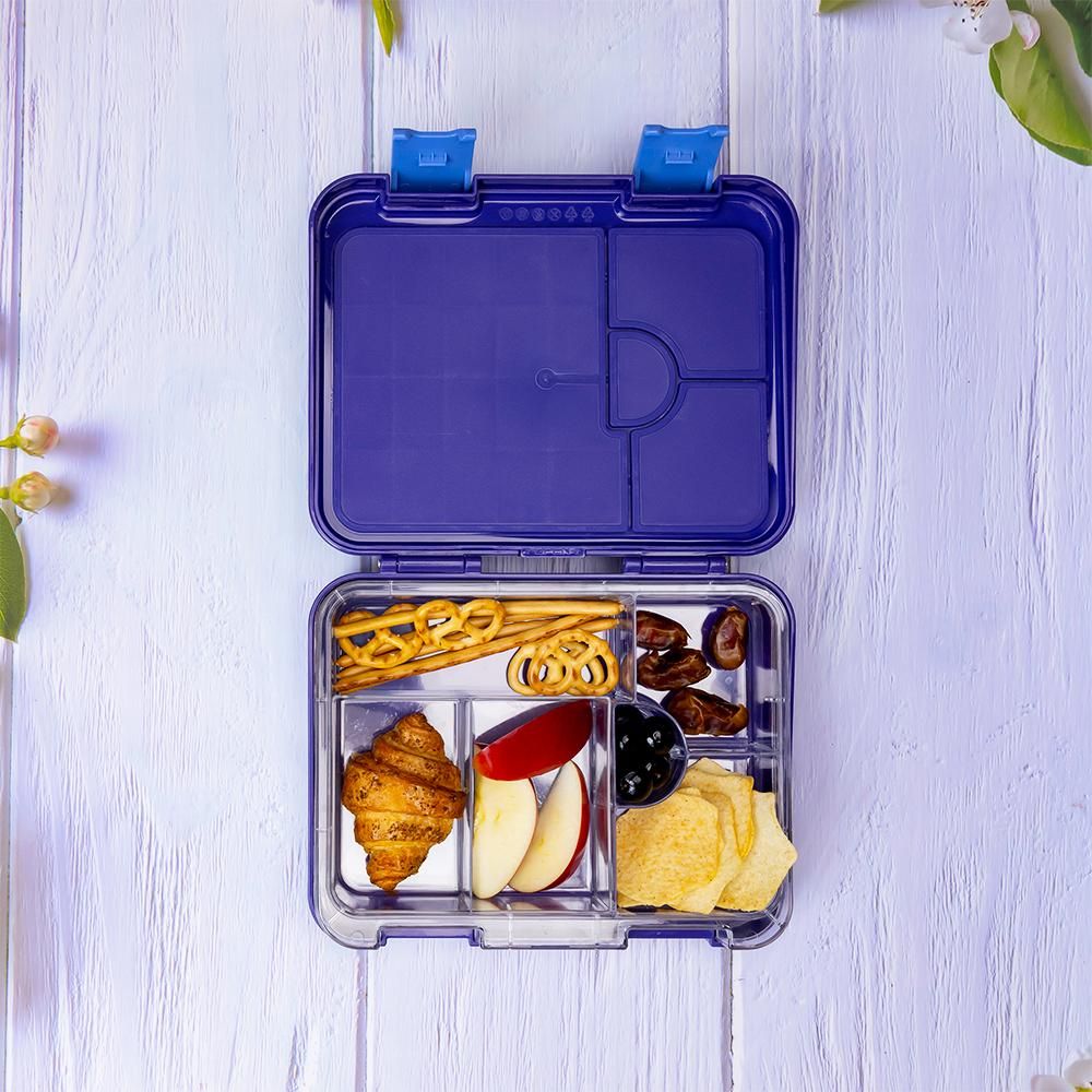 Eazy kids - 6 And 4 Convertible Bento Box With Sandwich Cutter - Blue