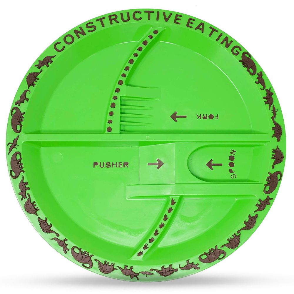 Eazy Kids - Eating Plate - Dinosaur - Green