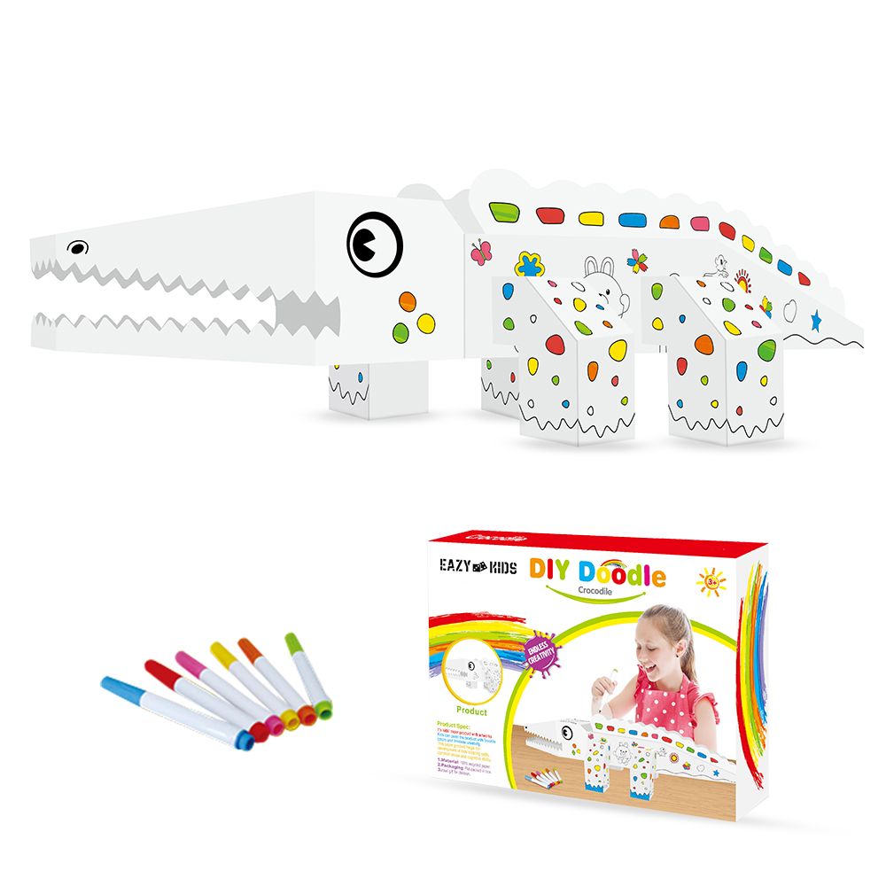 Eazy Kids - DIY Doodle Colouring Kit - Crocodile