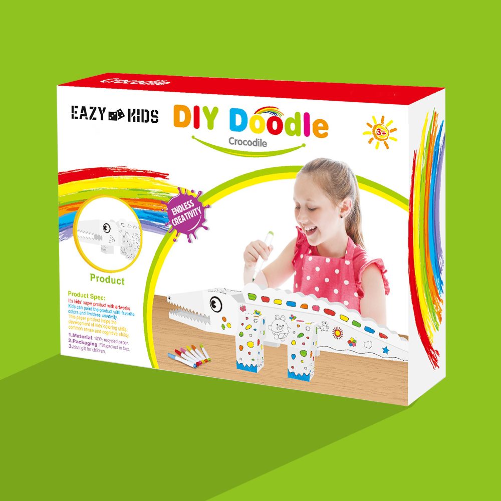 Eazy Kids - DIY Doodle Colouring Kit - Crocodile