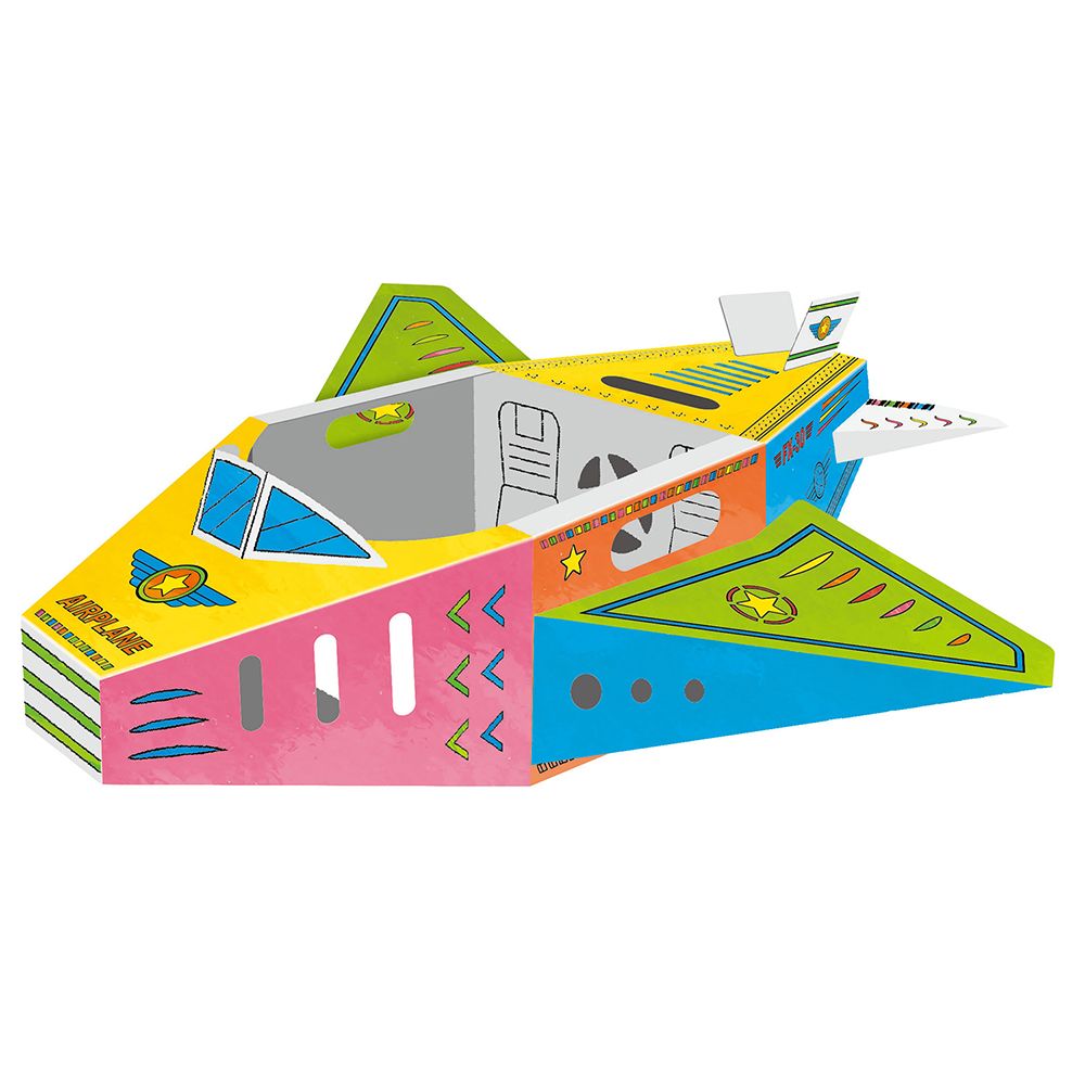 Eazy Kids - DIY Doodle Colouring Kit - Wearable Airplane