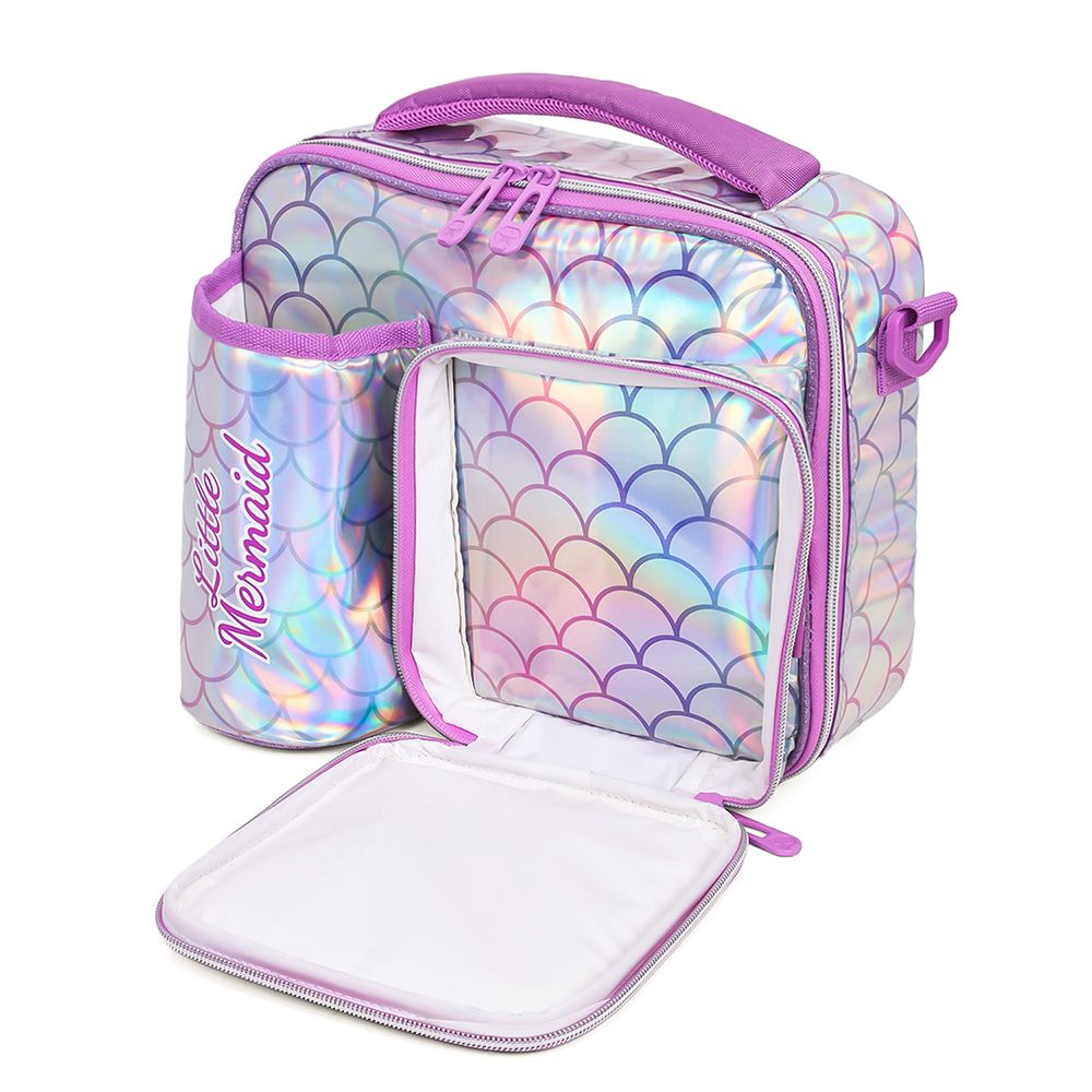 Eazy Kids - Lunch Bag With Bottle Holder - Mermaid Chrome