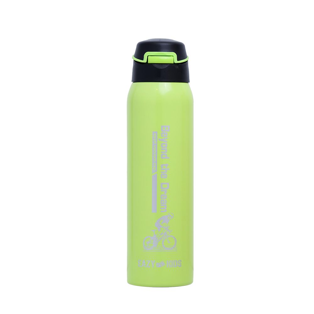 Eazy Kids - Insulated Stainless Steel School Water Bottle - 500ml - Green