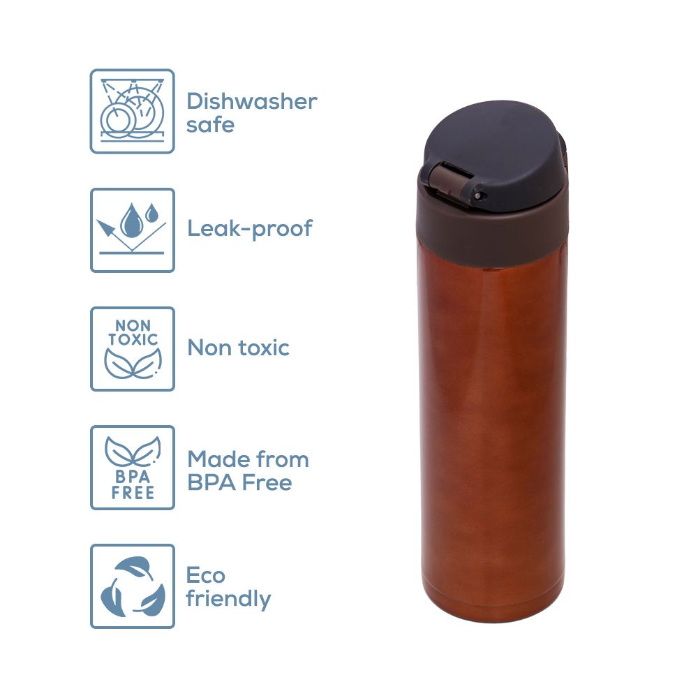 Eazy Kids - Insulated Stainless Steel Travel Water Bottle - 
 500ml - Copper