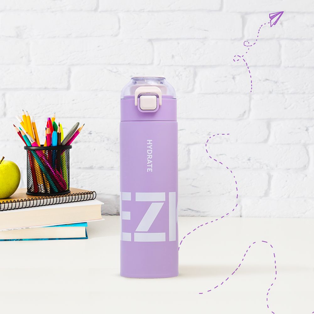 Eazy Kids - Stainless Steel Insulated Travel Water Bottle - 
 550ml - Purple