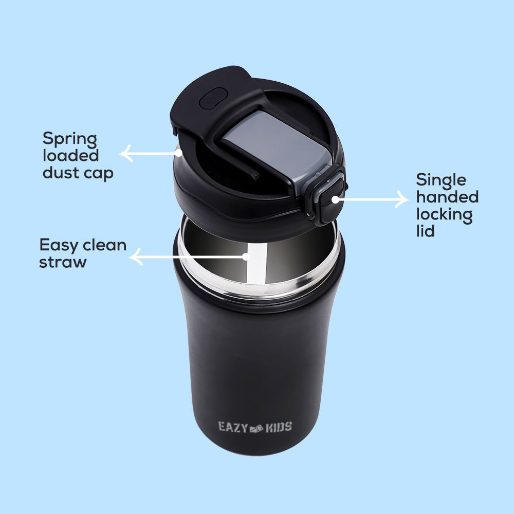 Eazy Kids - Insulated Water Bottle - 400ml - Black