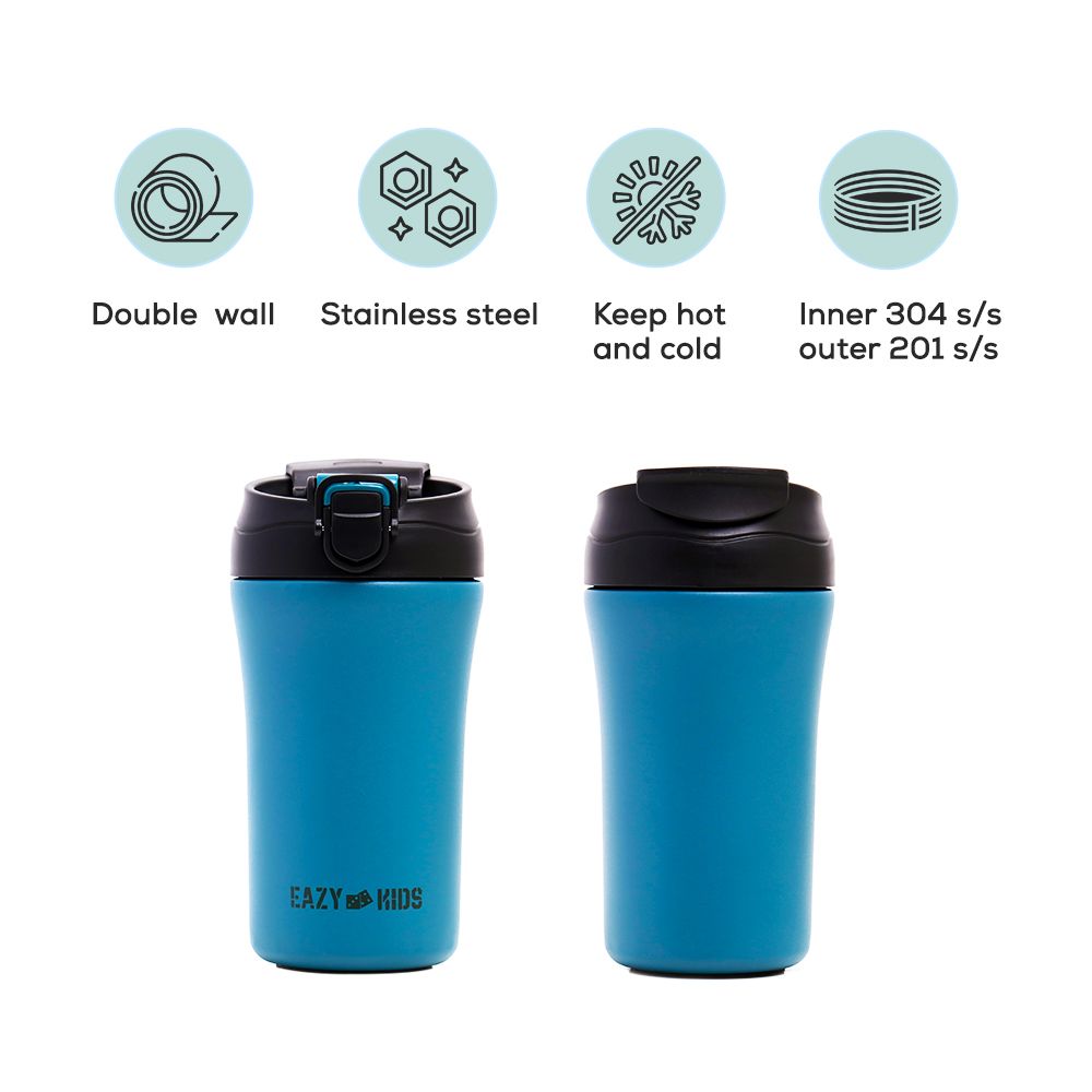 Eazy Kids - Insulated Water Bottle - 400ml - Blue