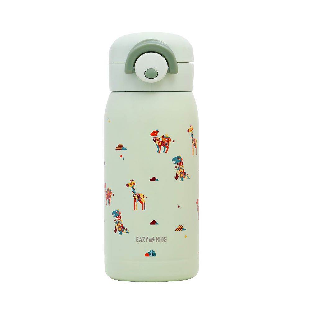 Eazy Kids - Insulated Stainless Steel School Water Bottle - 350ml - Green