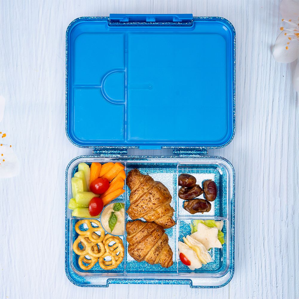 Hydrobrew - Convertible Bento Lunch Box 4 - 6 Compartments - Glitter Blue