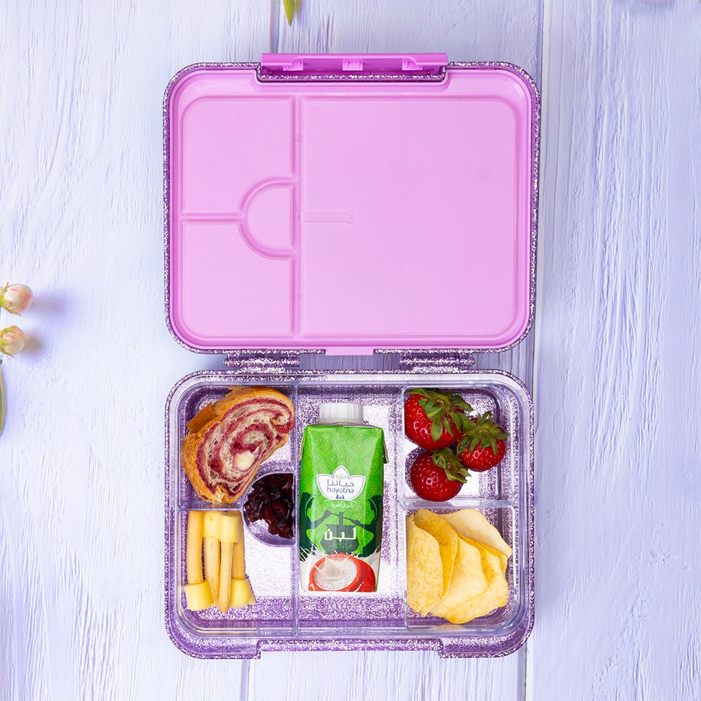 Hydrobrew - Convertible Bento Lunch Box 4 - 6 Compartments - Glitter Purple