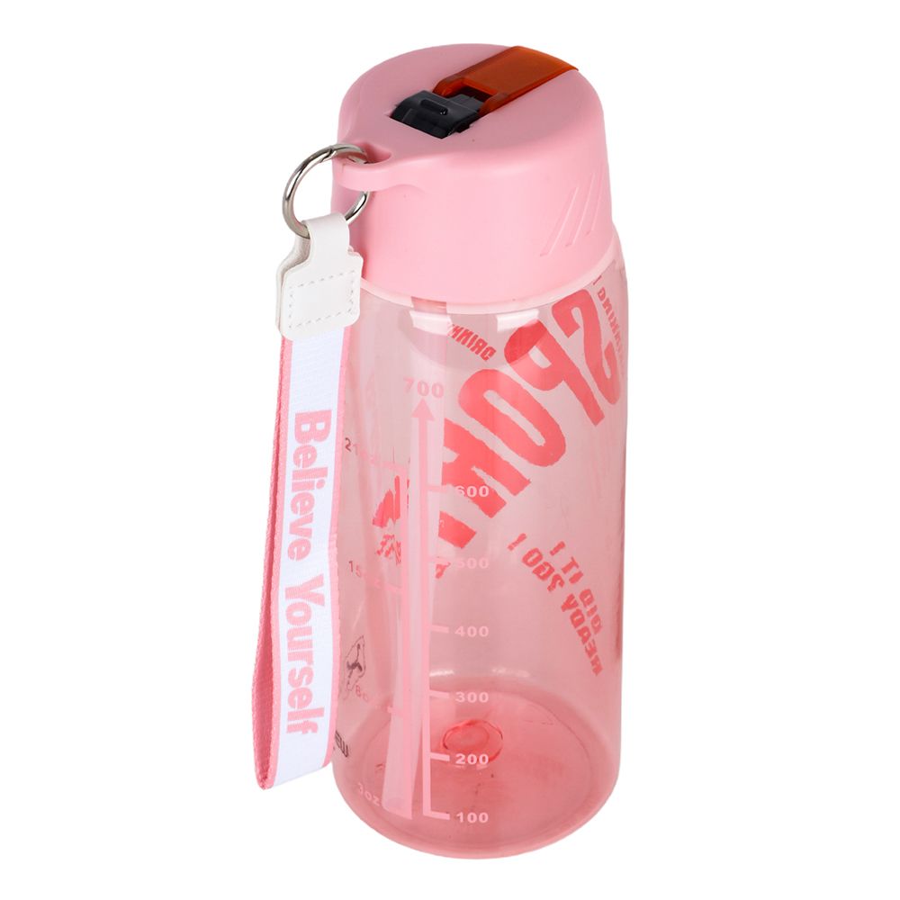 Hydrobrew - Water Bottle with Grab String 800ml - Pink