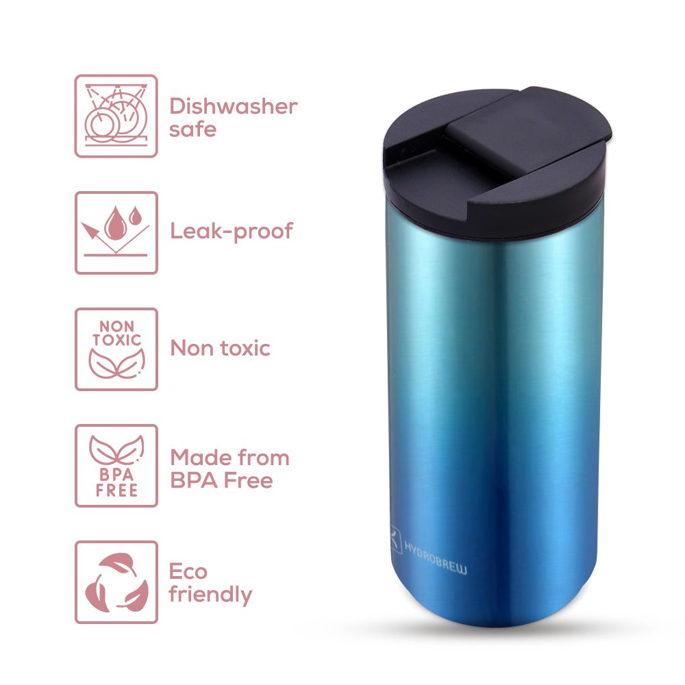 Hydrobrew - Double Wall Insulated Water Bottle 500ml - Blue