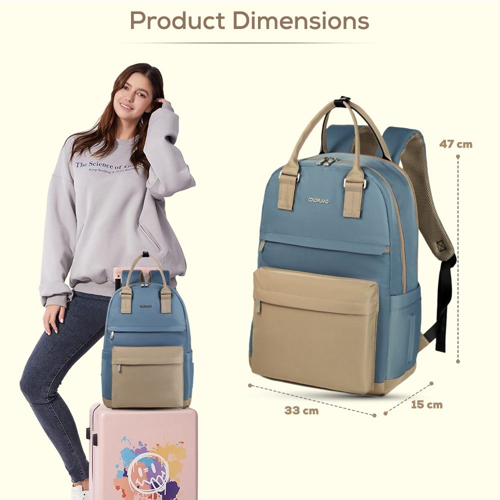 Little Story - Kenzie Travel Diaper Backpack - Sky Blue