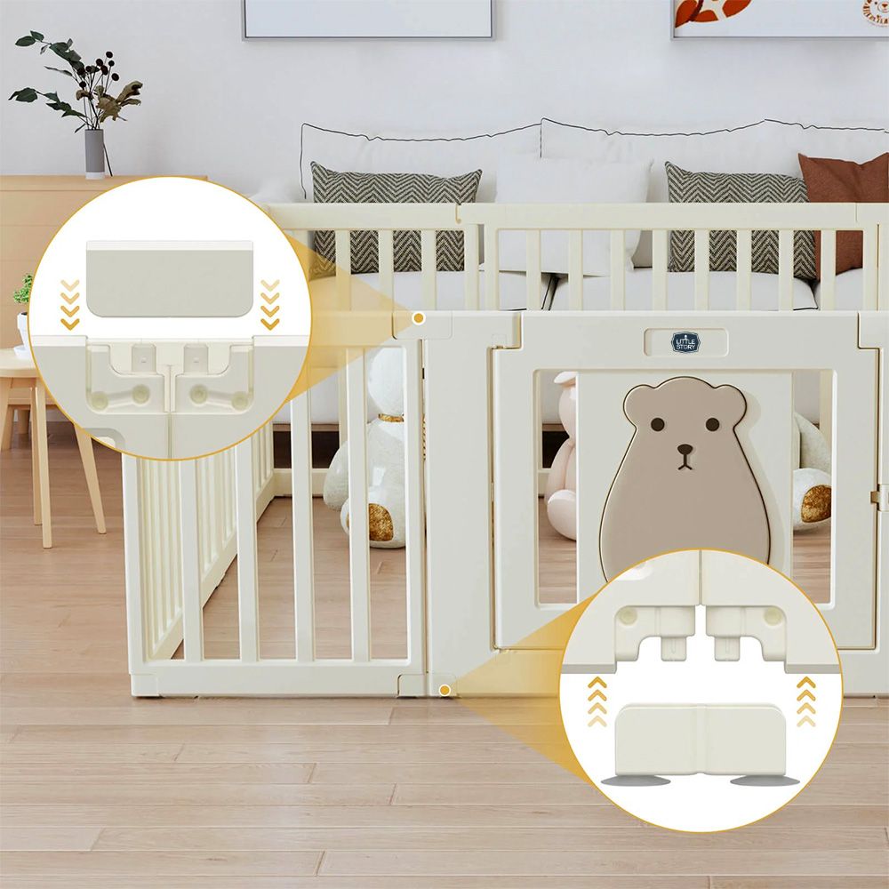 Little Story - Portable Playpen With Door - Bear