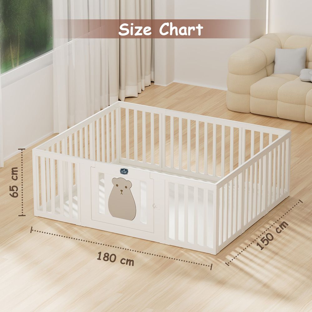 Little Story - Portable Playpen With Door - Bear