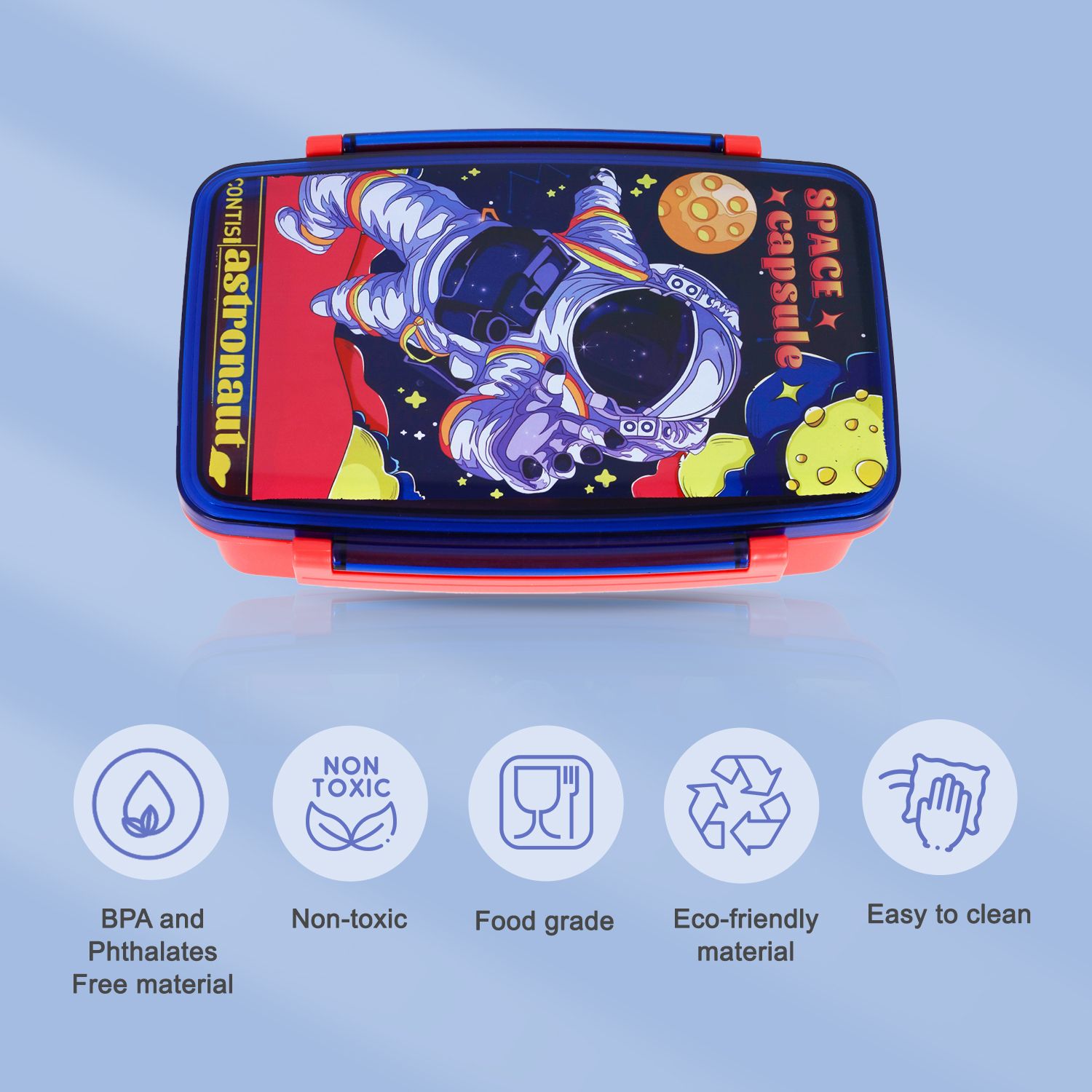 Nova Kids - Bento Lunch Box with Spoon & Fork - Astronaut