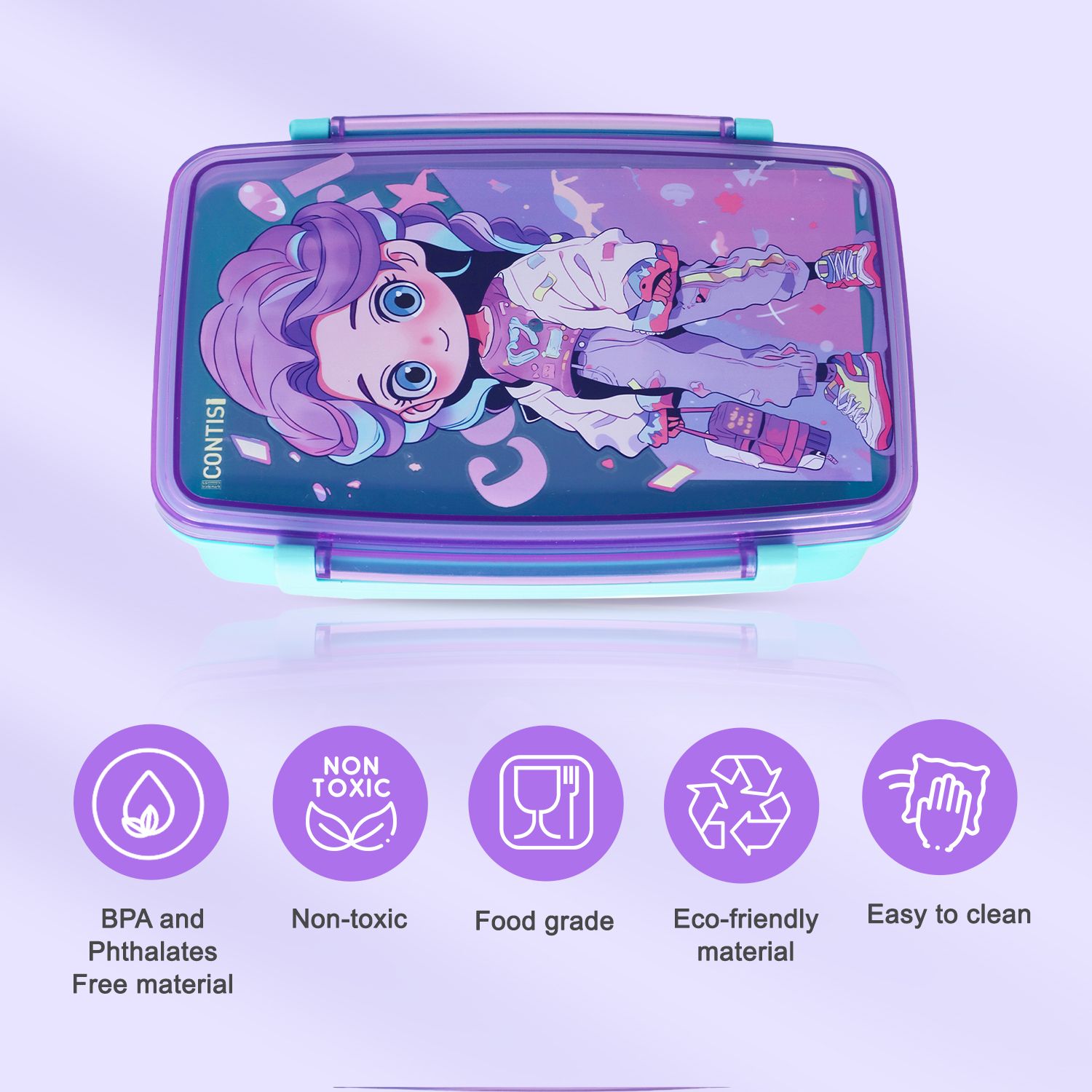 Nova Kids - Bento Lunch Box with Spoon & Fork - Cite Girl