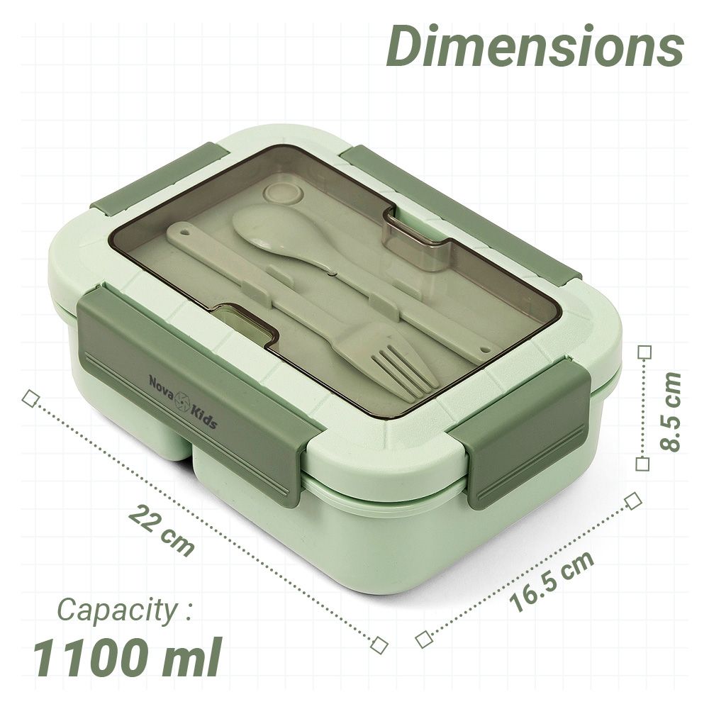 نوفا كيدز - صندوق غداء - أخضر
