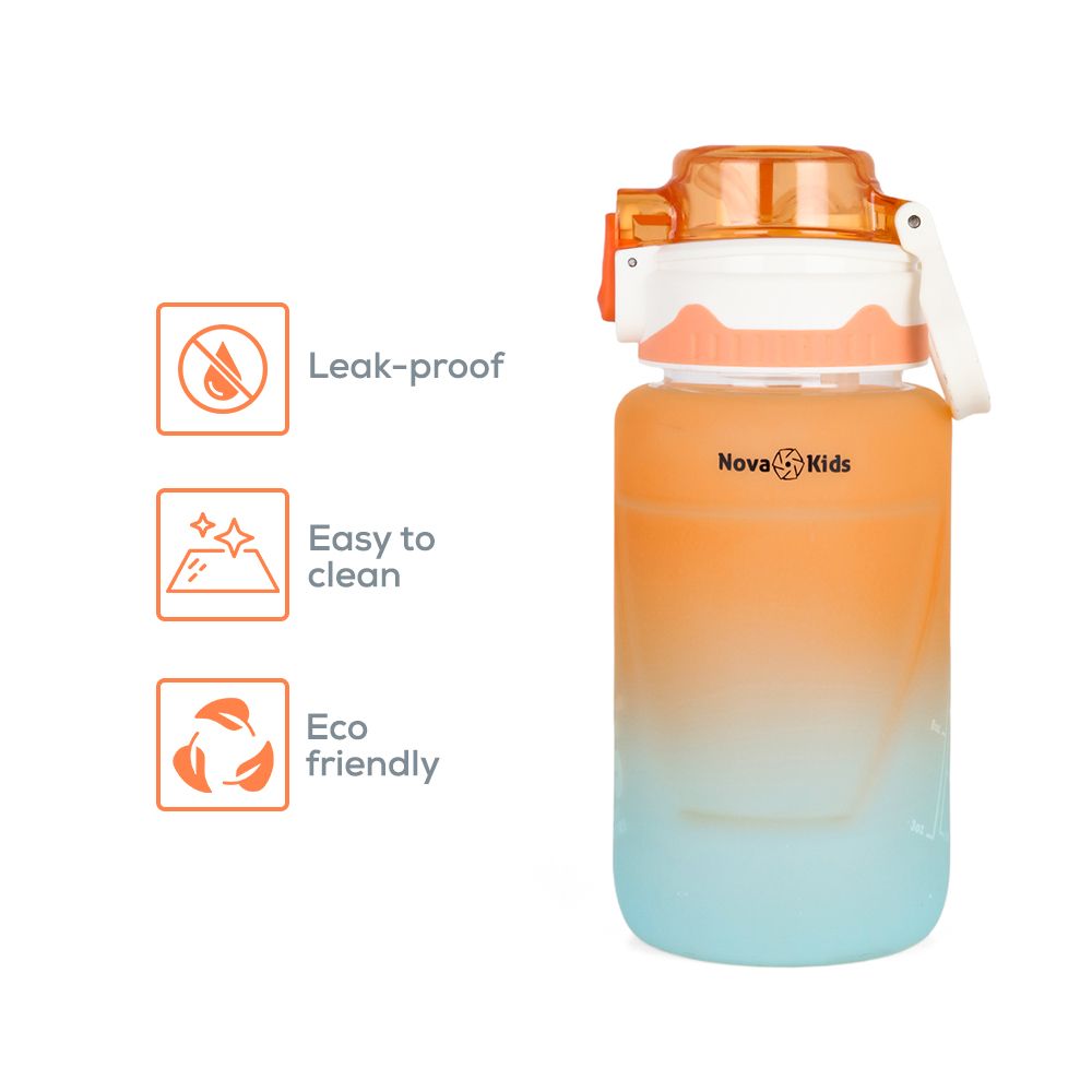 Nova Kids - Water Bottle 550ml with Straw - Orange