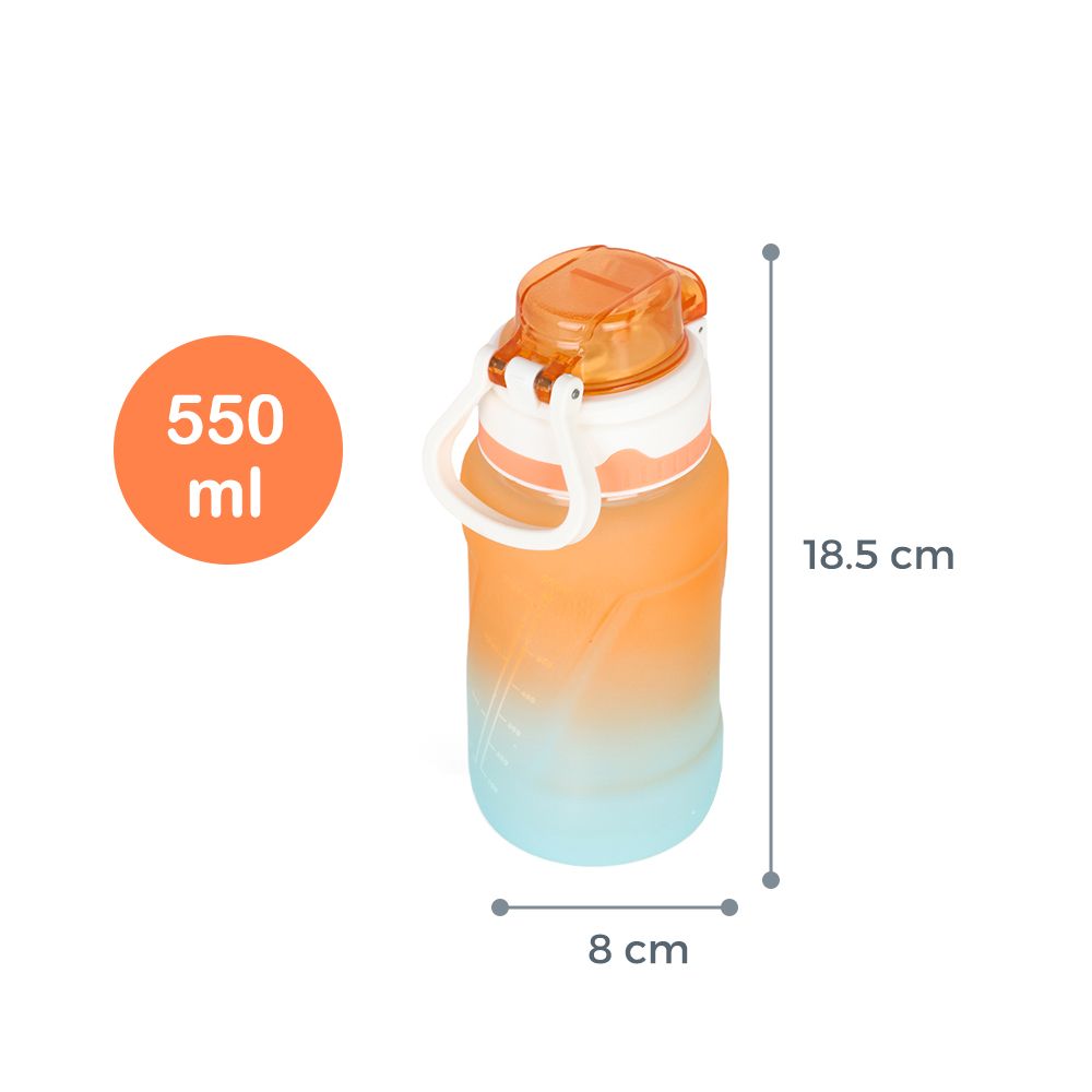 Nova Kids - Water Bottle 550ml with Straw - Orange