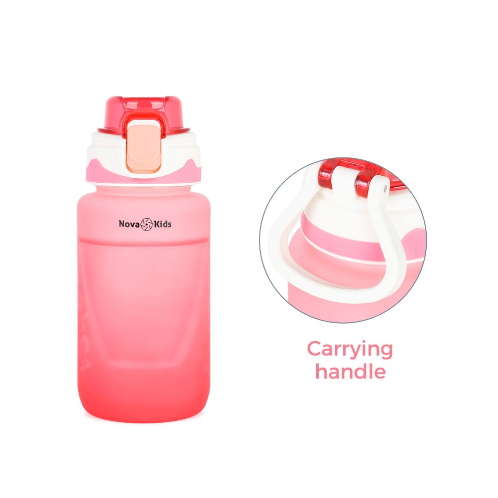 Nova Kids - Water Bottle 550ml with Straw - Pink