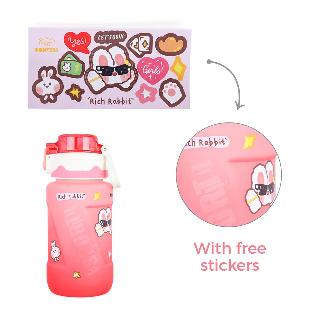 Nova Kids - Water Bottle 550ml with Straw - Pink