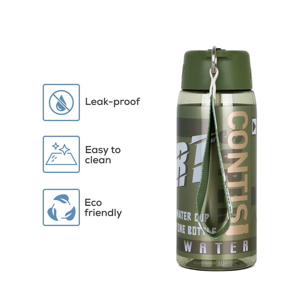 Nova Kids - Water Bottle 750ml with Grab String - Green