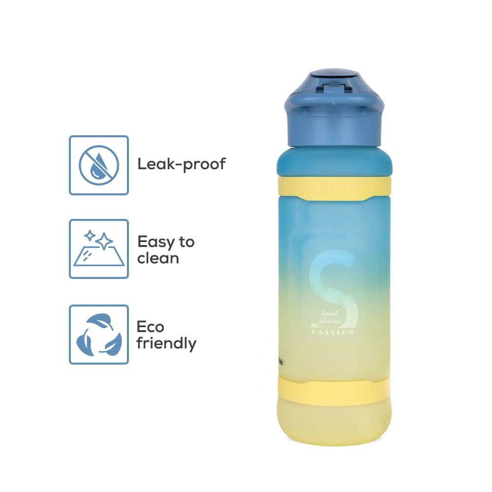 Nova Kids - Water Bottle 1000ml with Straw- Blue