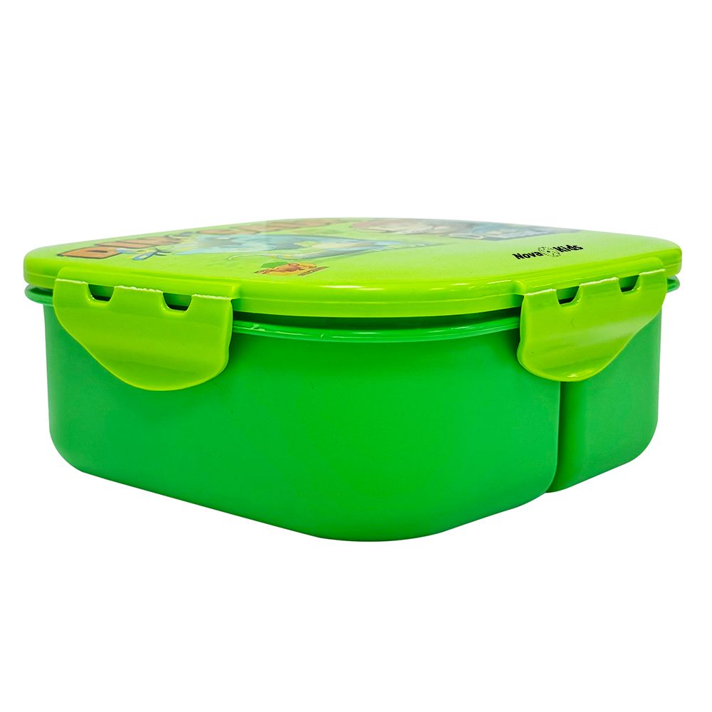 Nova Kids - Square Bento Lunch Box 1000ml - Dino Green