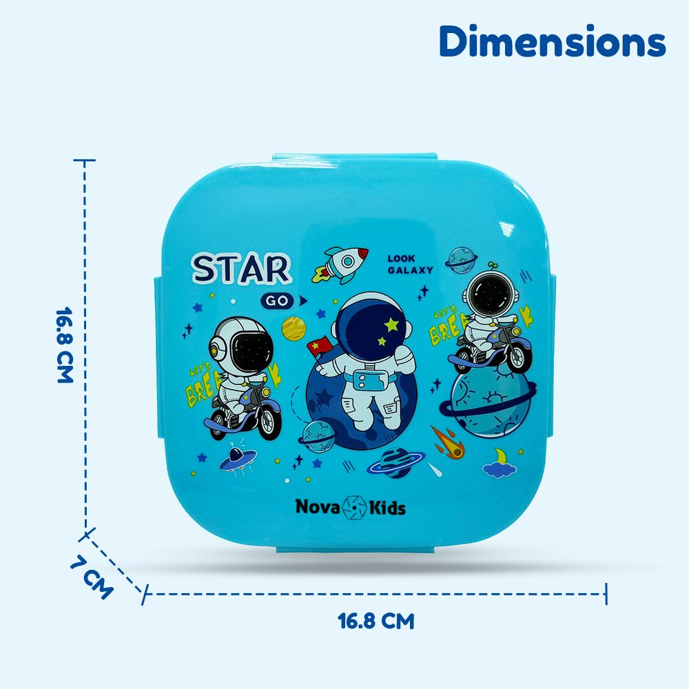 Nova Kids - Square Bento Lunch Box 1000ml - Galaxy Blue