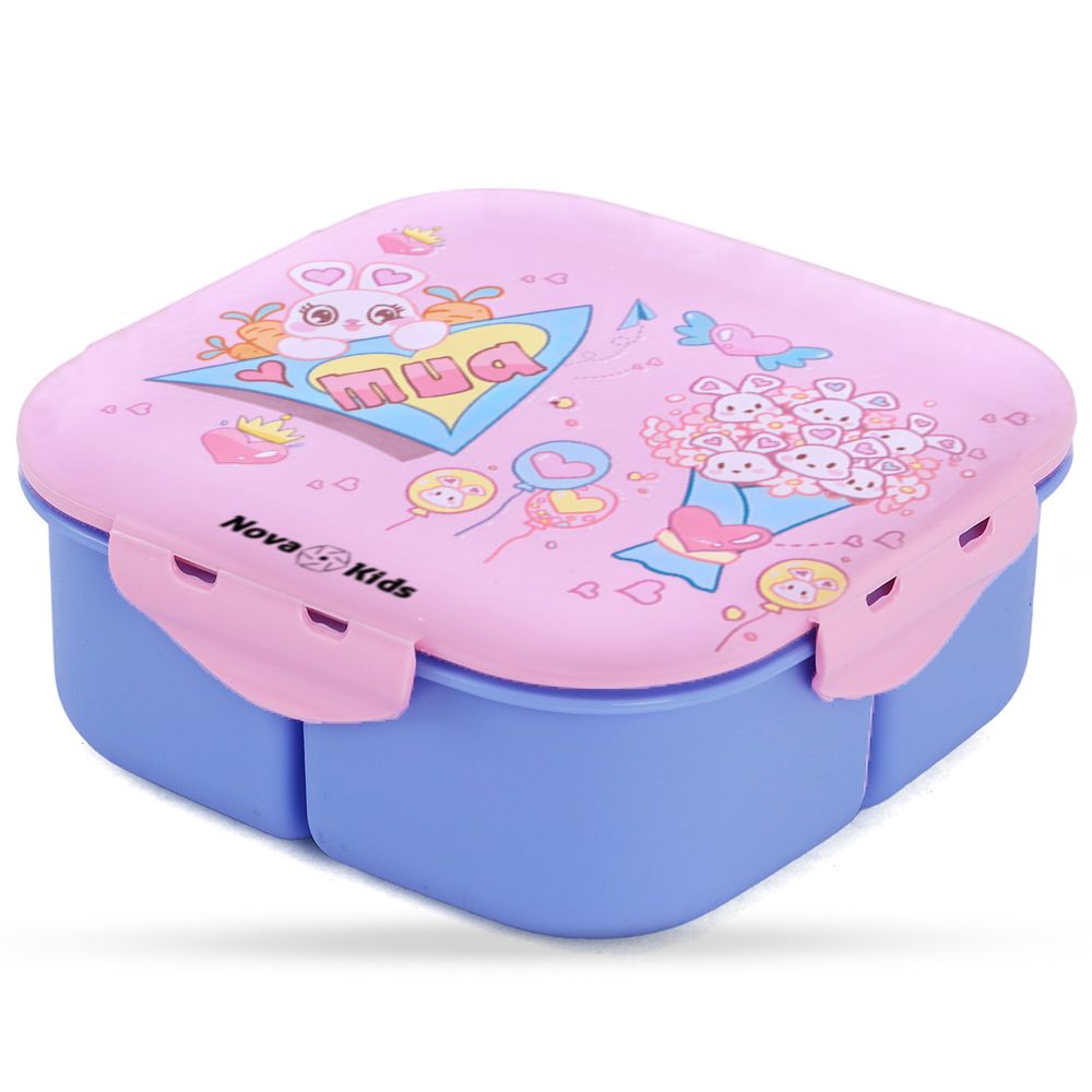 Nova Kids - Square Bento Lunch Box 1000ml - Love Pink