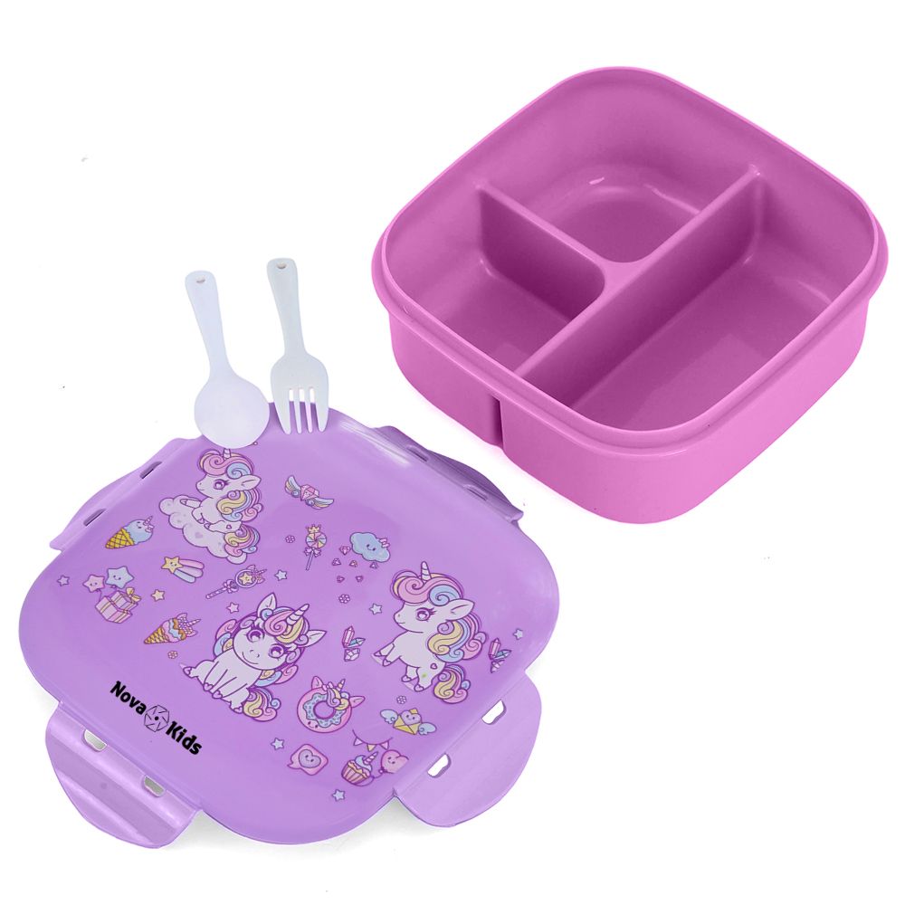 Nova Kids - Square Bento Lunch Box 1000ml - Unicorn