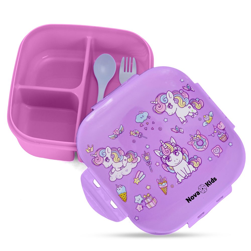 Nova Kids - Square Bento Lunch Box 1000ml - Unicorn