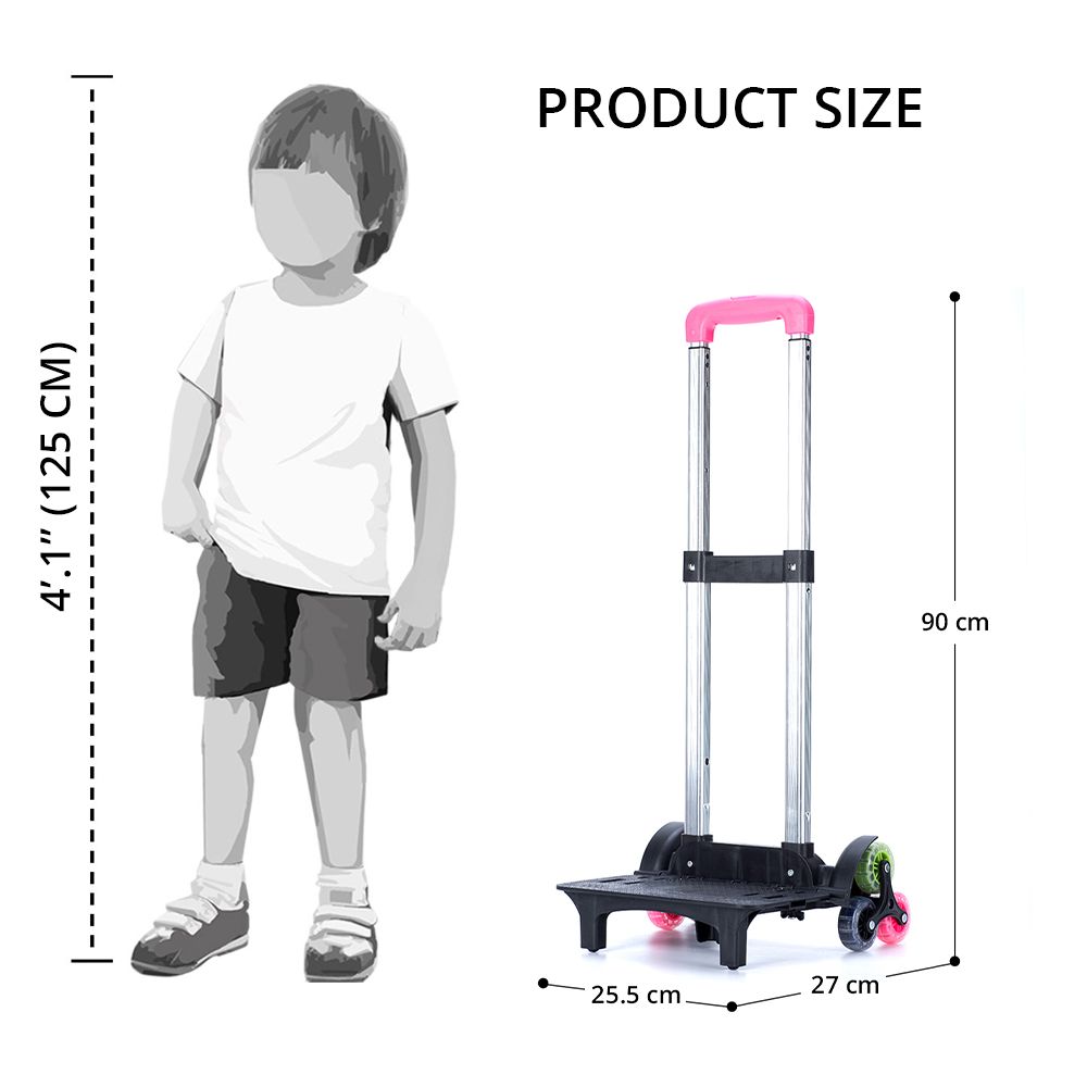 Nova Kids - Universal School Bag Trolley - Pink