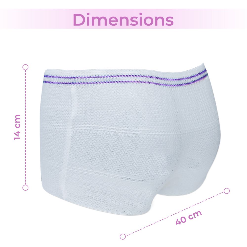 Sunveno - 2pc-Set - Postpartum Mesh Underwear - White - L