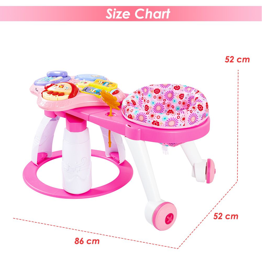 Teknum - 3-in-1 Baby Walker And Activity Center - Pink