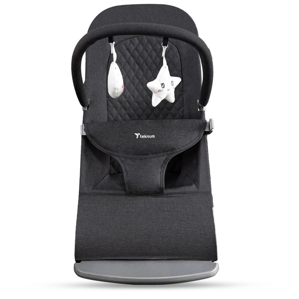 Teknum - 3 Stage Baby Bouncer/ Recliner Seat - Black