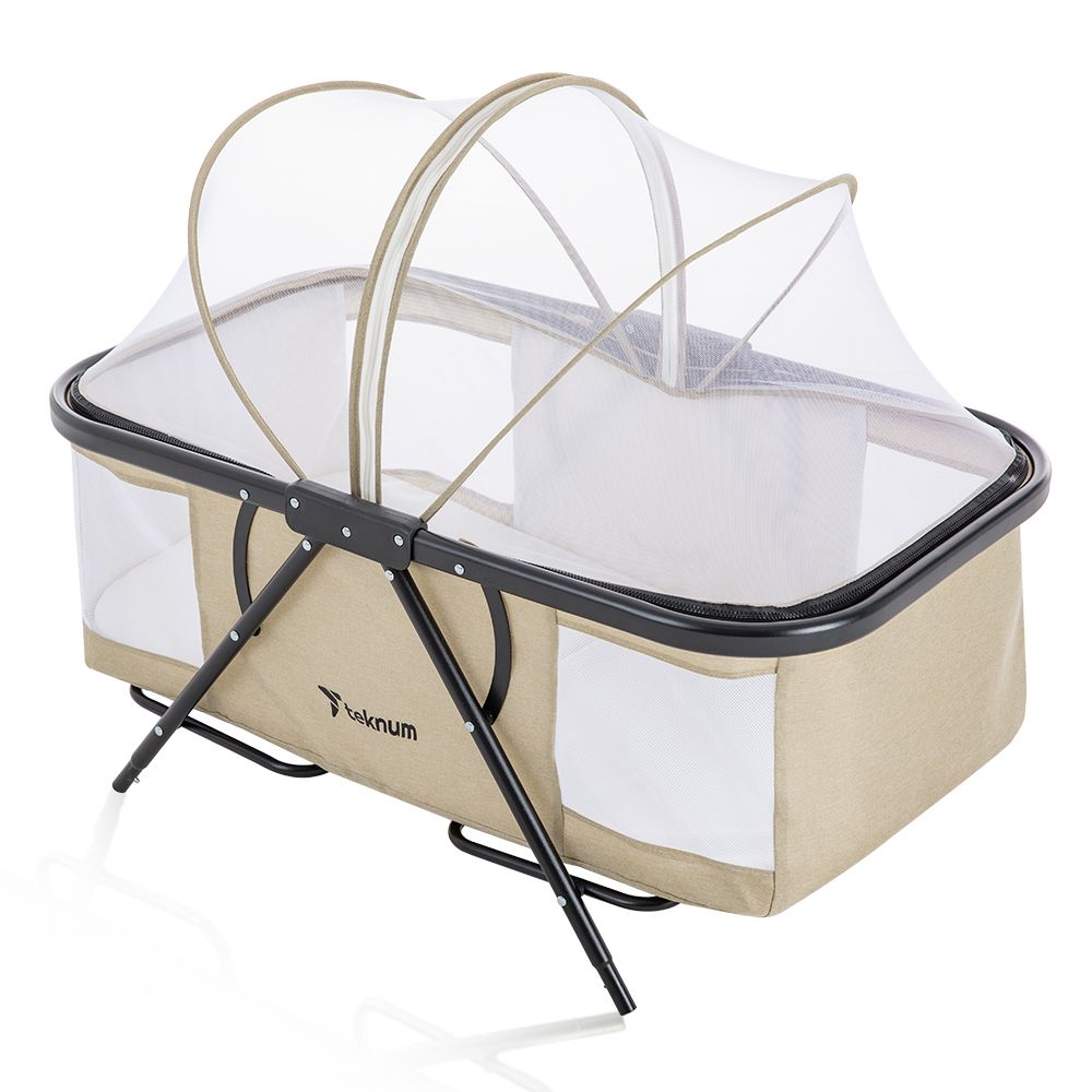 Teknum - 3-in-1 Baby Cot, Cradle With Mosquito Net - Ivory