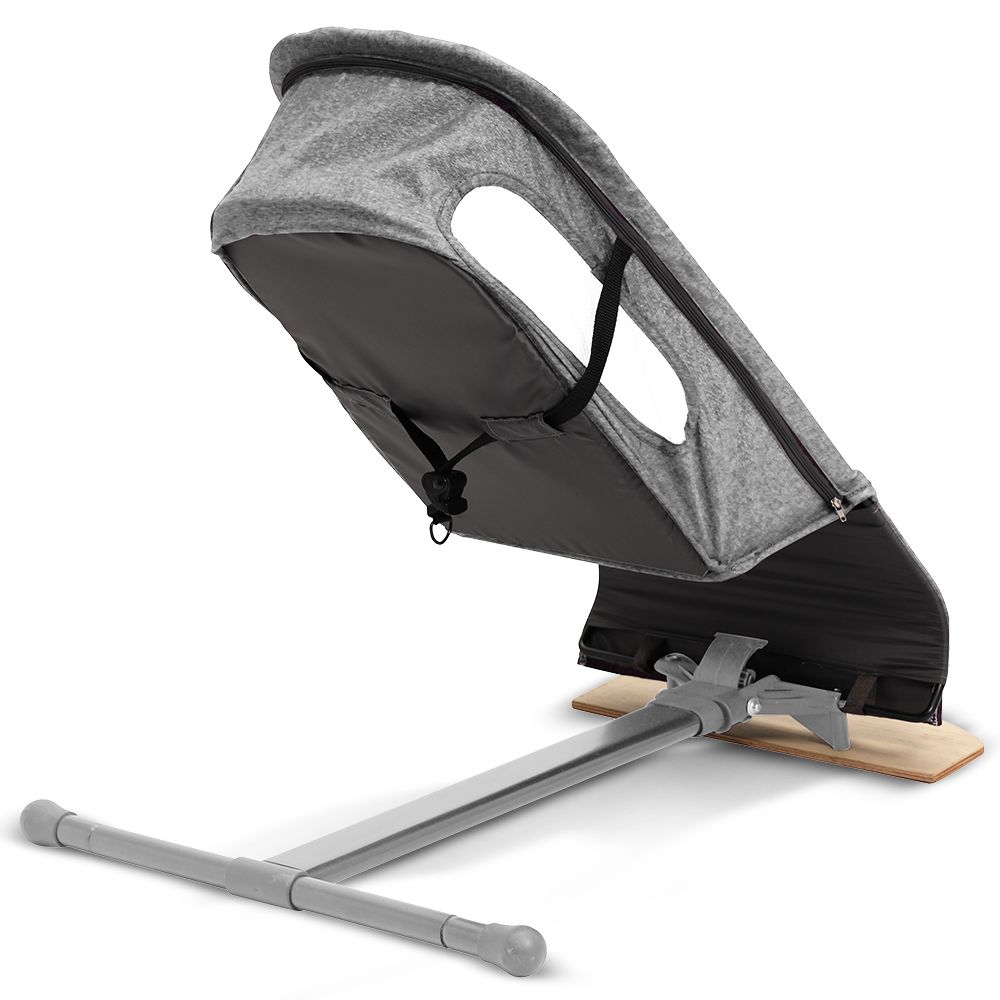 Teknum - Baby Bouncer With Grab Toys - Wooden Dark Grey