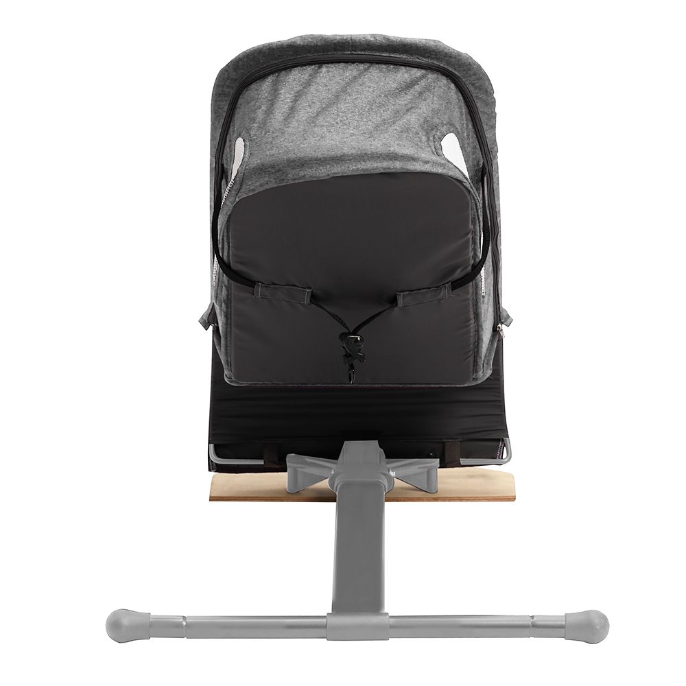 Teknum - Baby Bouncer With Grab Toys - Wooden Dark Grey