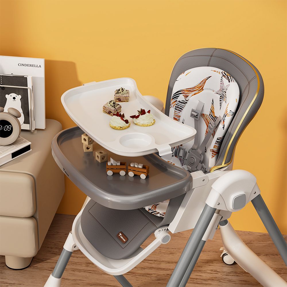 Teknum - 5-in-1 Convertible Swing And High Chair - Grey