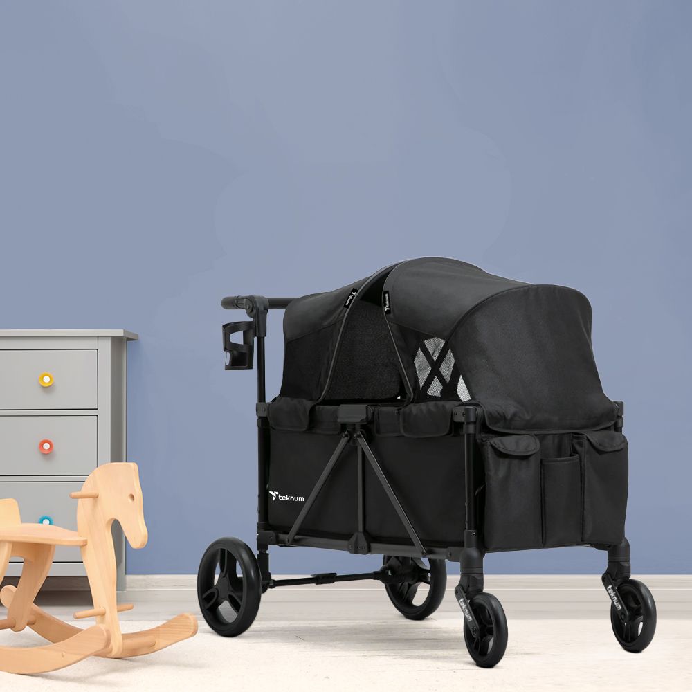 Teknum - Fellow Wagon Stroller For 2 Kids With Snack Tray