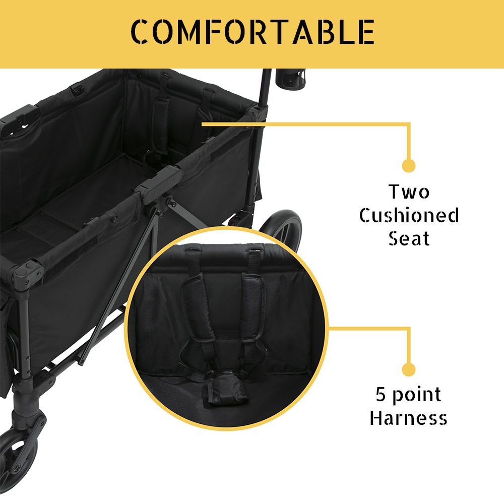 Teknum - Fellow Wagon Stroller For 2 Kids With Snack Tray