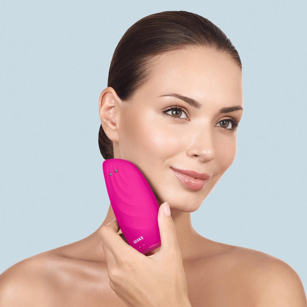 Geske - 8-in-1 Electric Sonic Thermo Facial Brush & Face Lifter - Pink