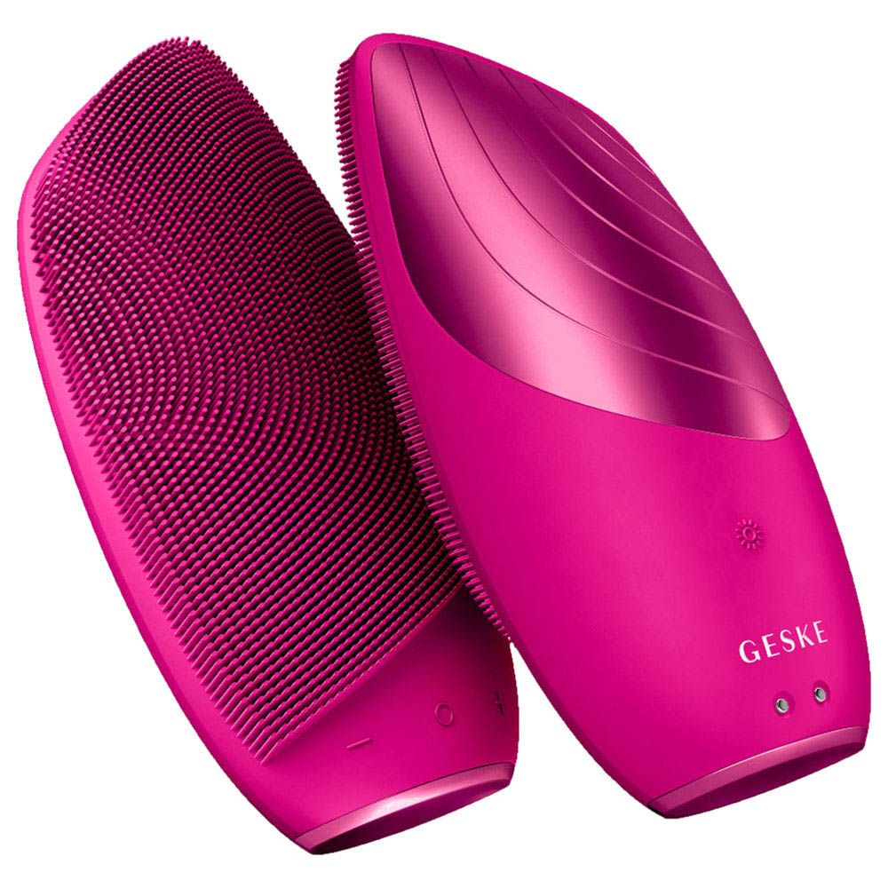 Geske - 6-in-1 Electric Sonic Thermo Facial Brush - Pink