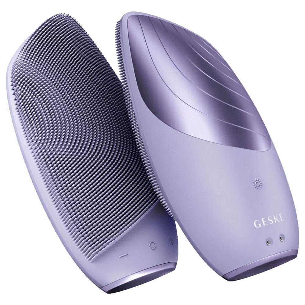 Geske - 6-in-1 Electric Sonic Thermo Facial Brush - Purple