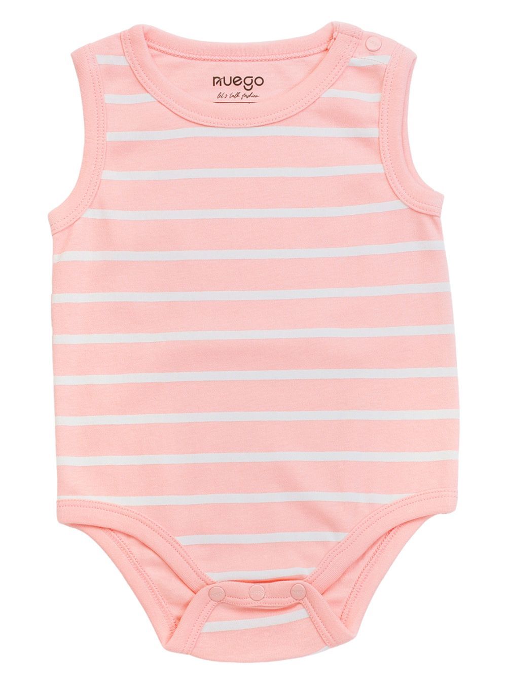 Nuego - Bodysuit For Baby Boy Onesies - 3pc Set - Blue,White & Pink